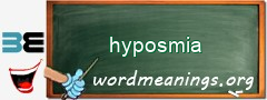 WordMeaning blackboard for hyposmia